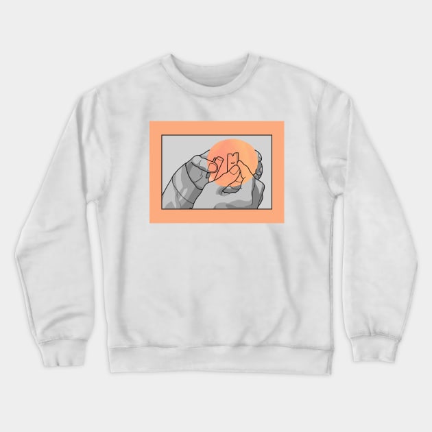 Peach Contour (no Title) (Parasite) Crewneck Sweatshirt by SpareFilm